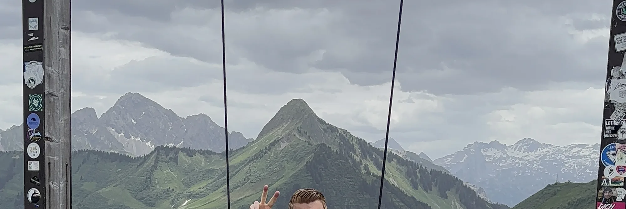 Christian Skrippek in den Bergen, zwei Jahre nach dem dritten Bandscheibenvorfall